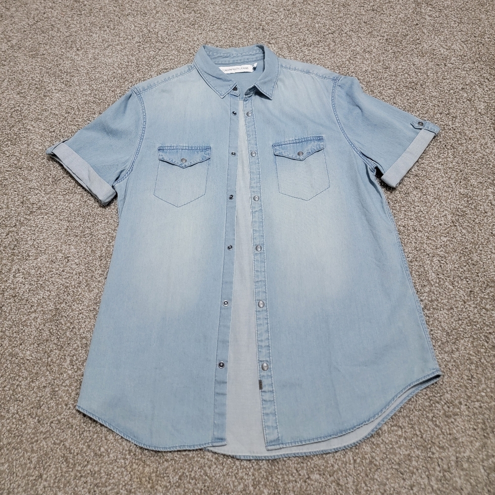 Calvin Klein Jeans Blue Casual Button Down Shirt